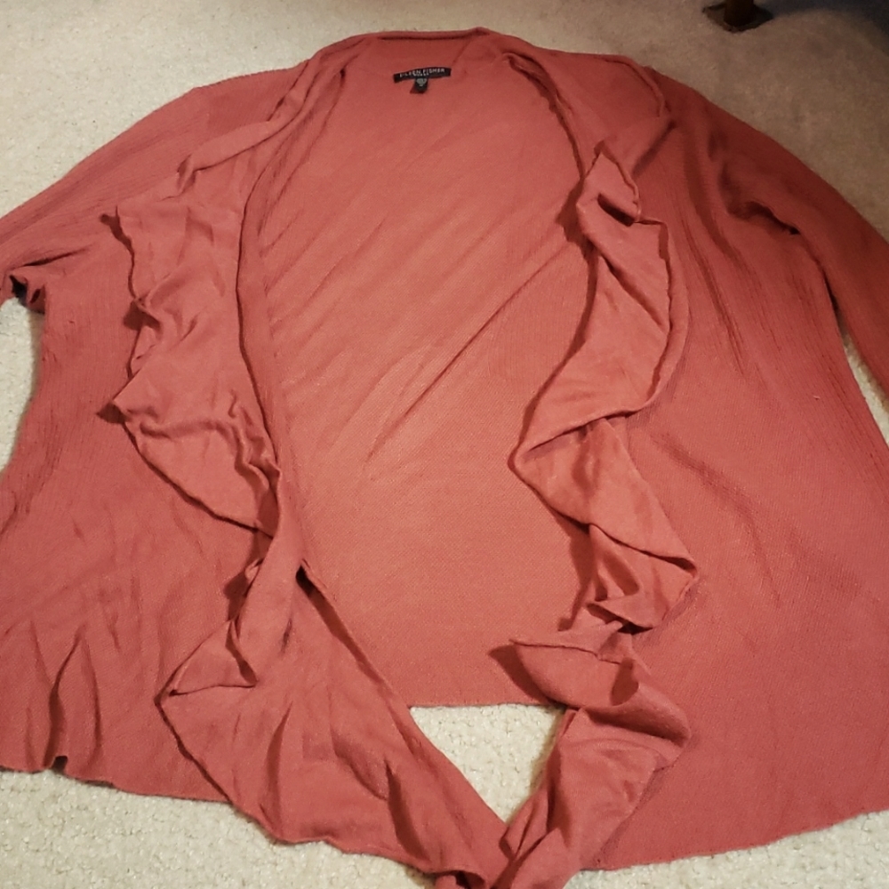 Eileen Fisher ruffle cardigan